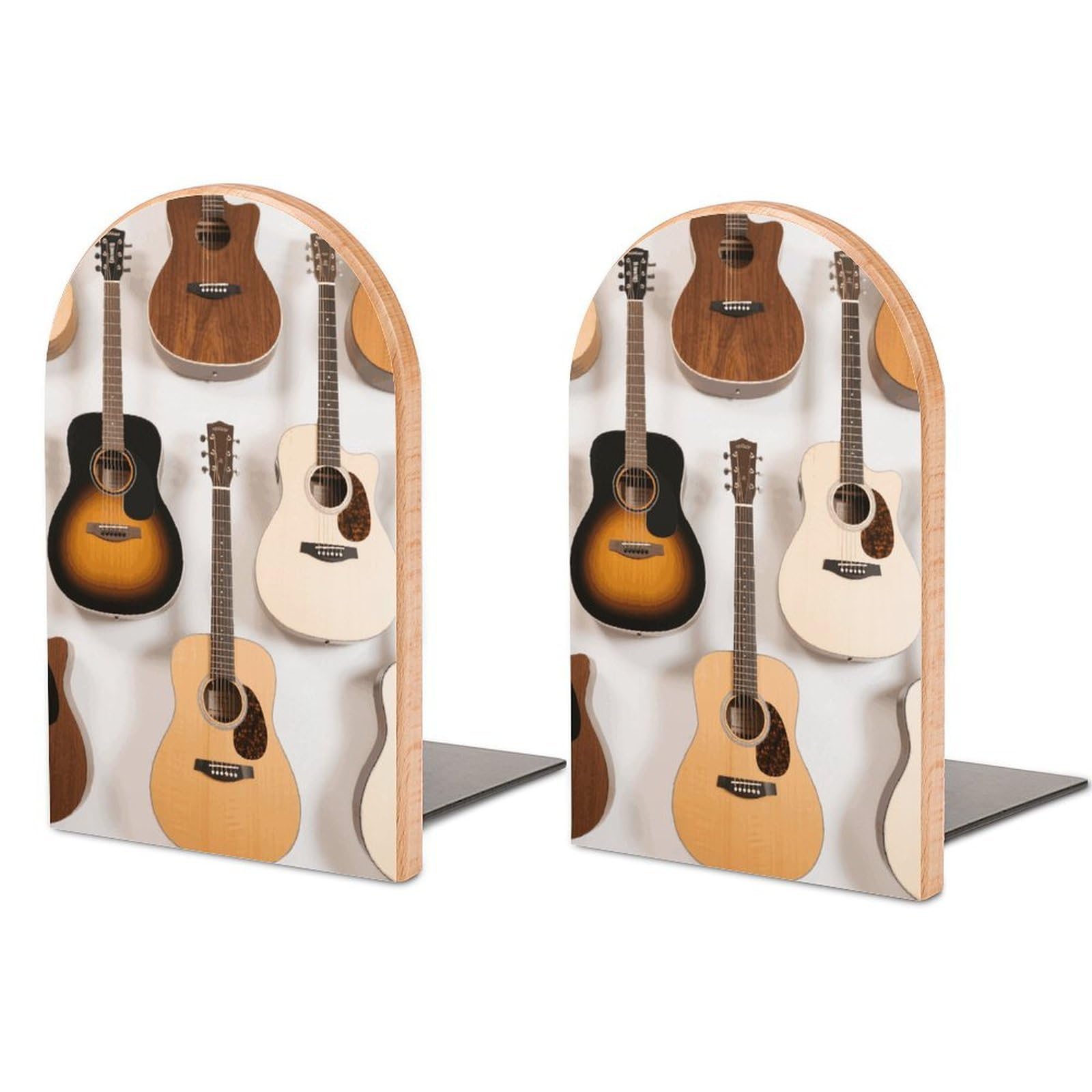 Serre-livres en bois de guitares pour stopper la chute des livres