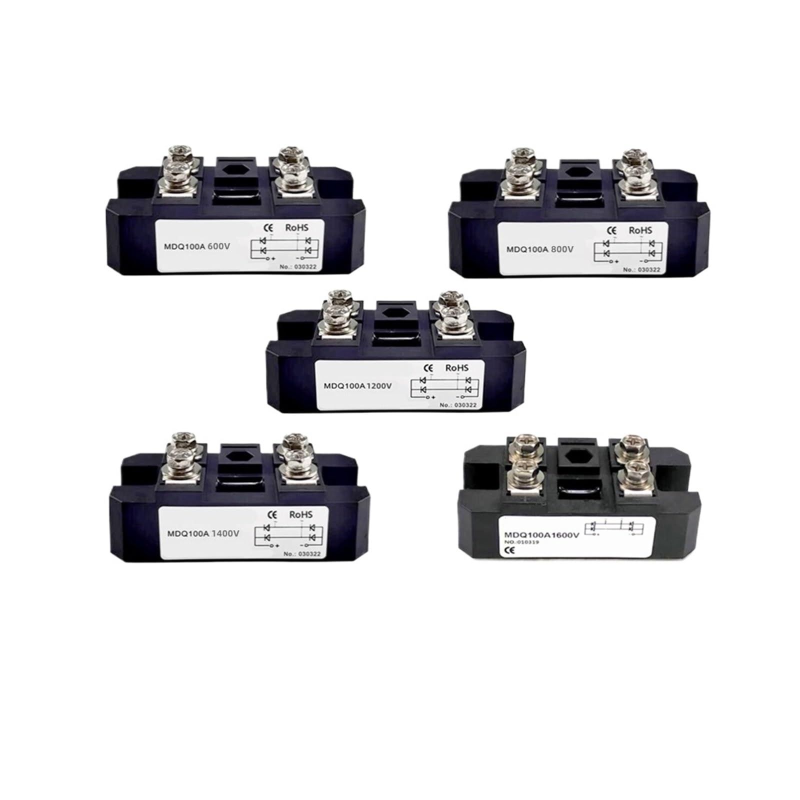 Puente rectificador MDQ100A1600V monofásico para módulo AC-DC 800V