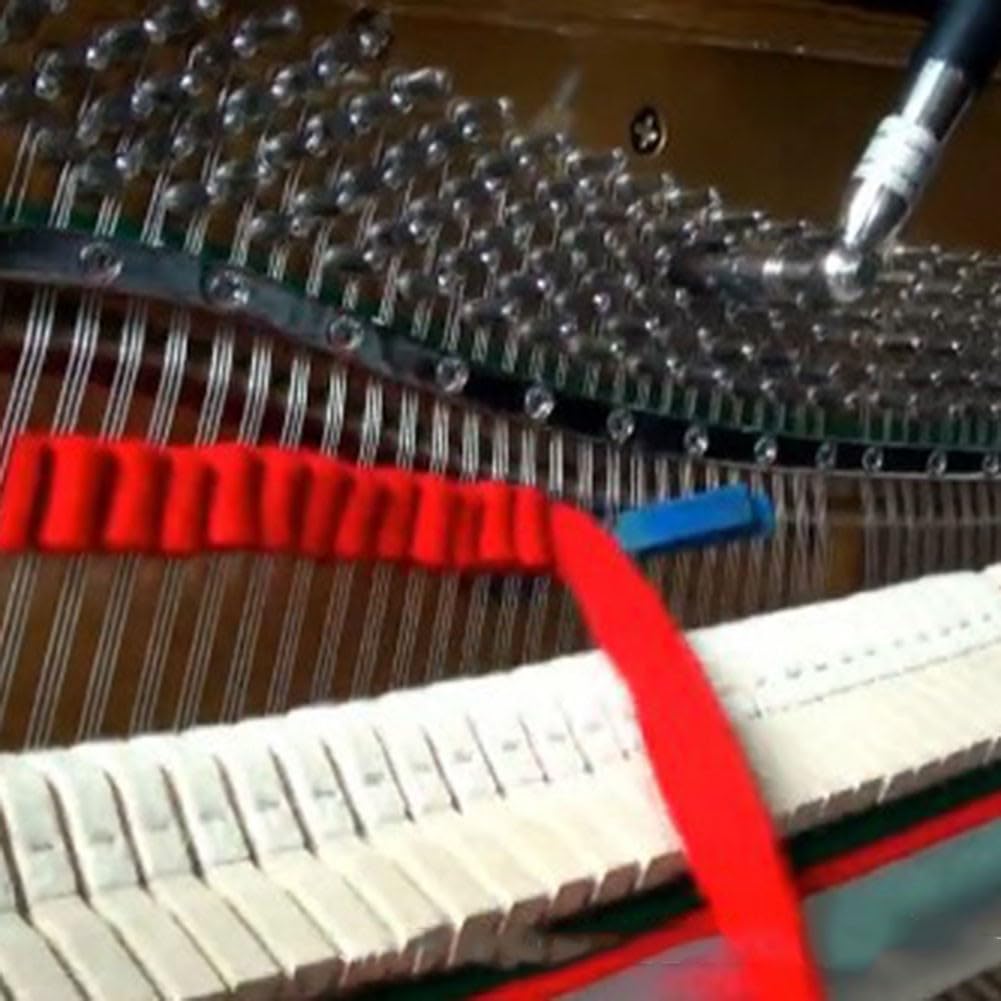 Kit di strumenti per accordatore pianoforte, kit professionale per accordare pianoforte, 16 pezzi, include chiave per accordatura, martello, striscia di temperamento, kit di silenzio, set di fissaggio