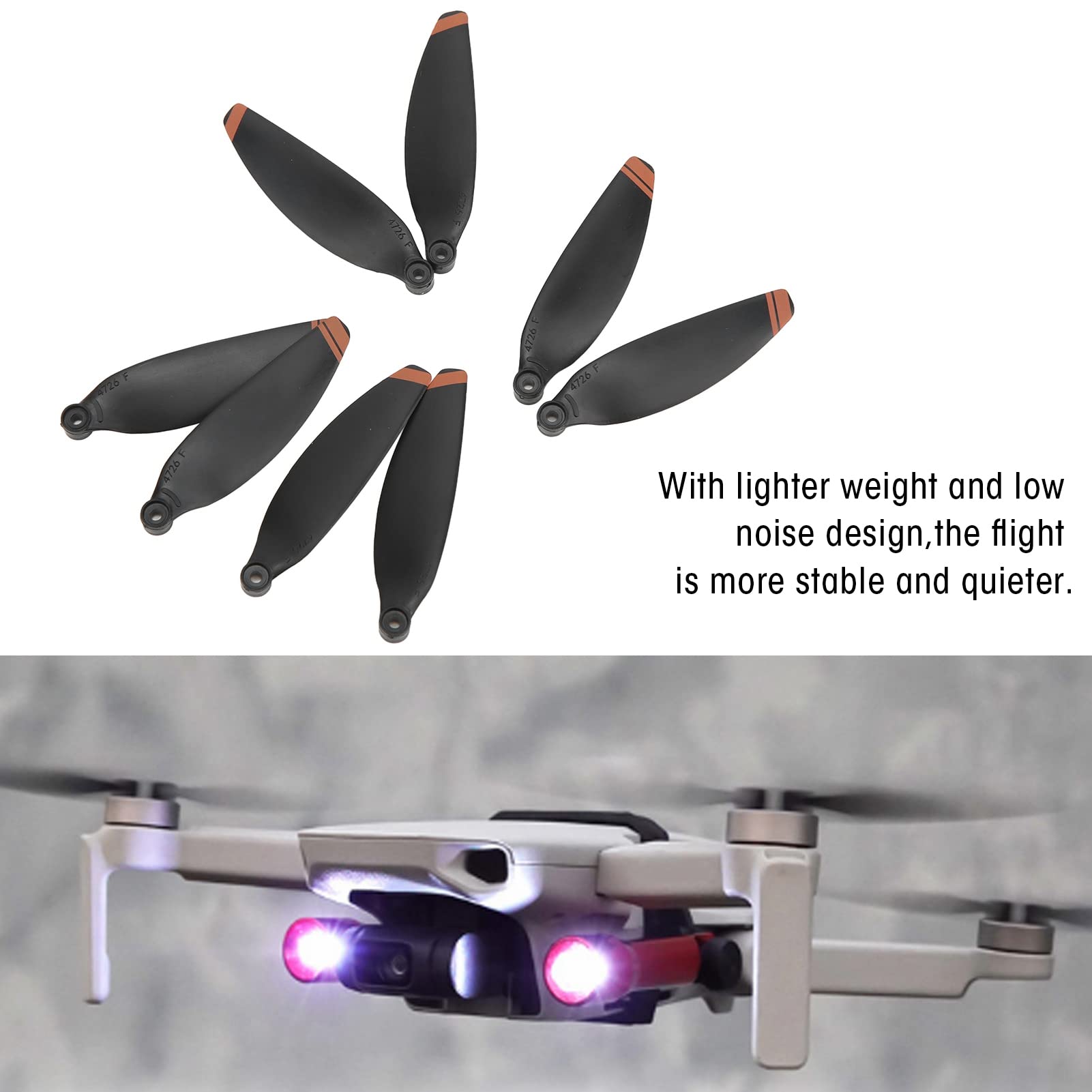 KooingTech 4 works of Drone Propellers, Low Noise Propellers Quick Release Blades for Mini Se/Mini 2 Drone Accessories - Image 3