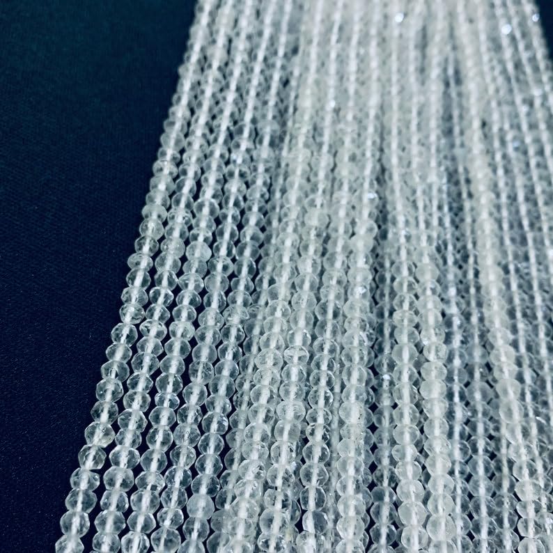 Perles de quartz naturel 4mm facettées pour créer vos bracelets d'été tendance