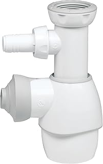 Wirquin 31190002 Siphon Universel pour lavabo Blanc/Gris
