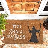 JOOCAR Fußmatte You Shall Not Pass Cool Fußmatte für Indoor, 40x60cm, rutschfester Eingangsteppich maschinenwaschbar weiche Fußmatten für Küche Bad Schlafzimmer