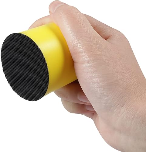 Miniatura 3 de SPEEDWOX Paquete de 3 bloques de lijado de mano de 2 pulgadas con gancho y bucle, placa de respaldo de gancho para restauración de muebles de