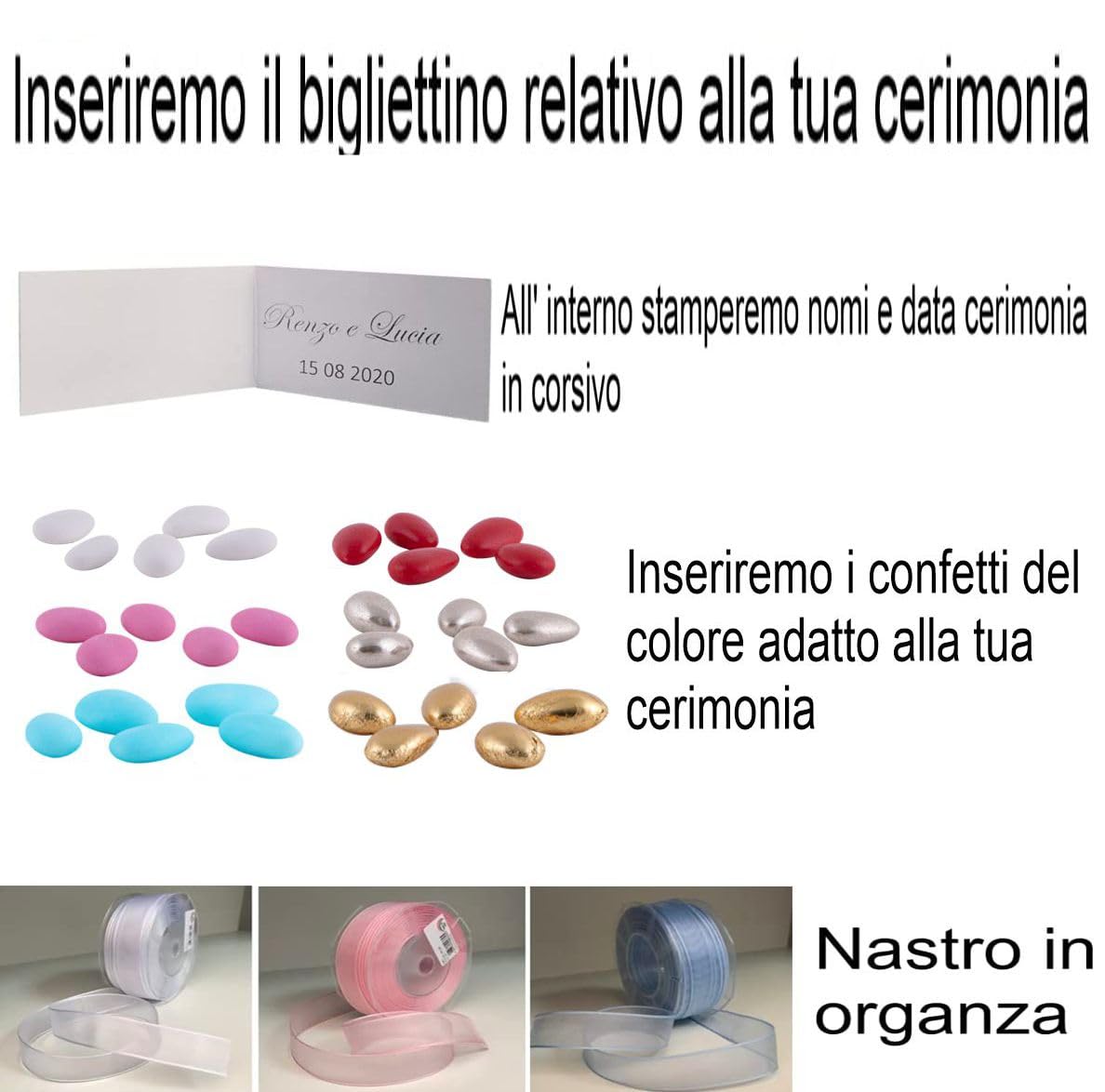 Regalami.shop set 8 bomboniere apribottiglia con scatola per tutte le cerimonie (3)