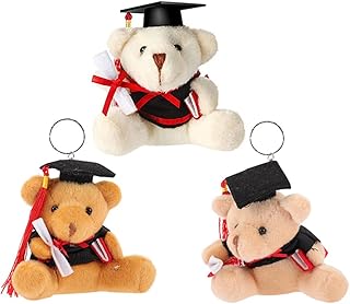 KOMBIUDA 3 Pçs Urso De Pelúcia Boneca Formatura Urso Brinquedo Boneca Formatura Boneca De Pelúcia Presente Temporada De Formatura Com Chapéu Pp Algodão Urso Presente Boneca Macia Fofa