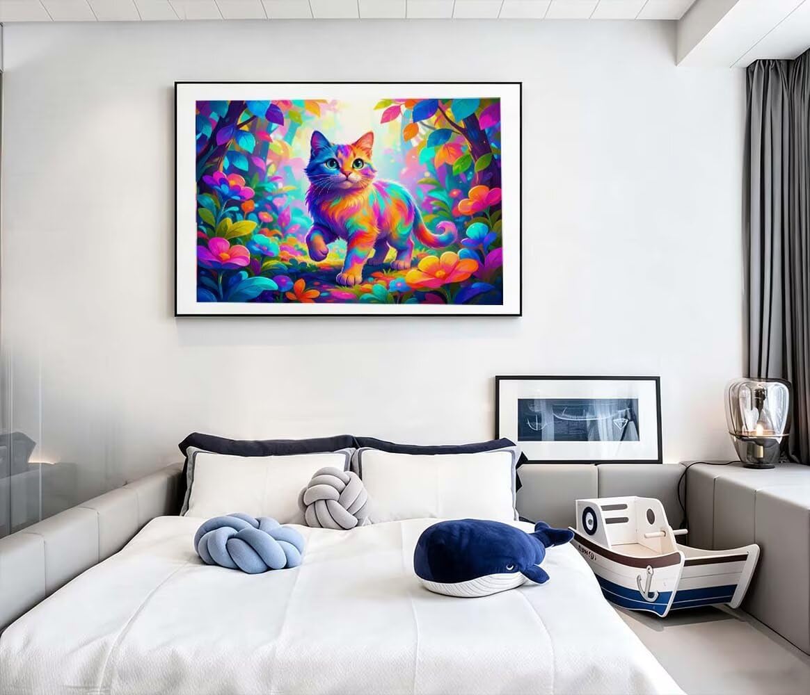 Zestaw do malowania diamentami 5D dla dorosłych kot 2 sztuki 95 x 70 cm L