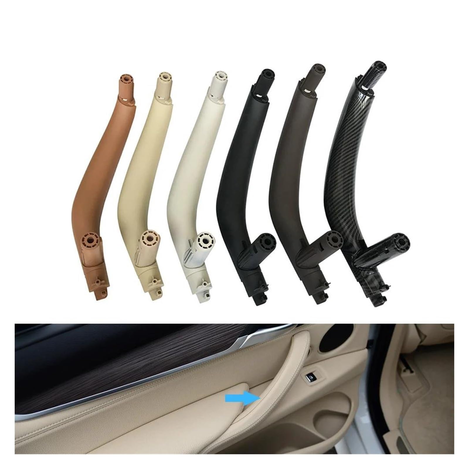 Per BMW X5 X6 F15 F16 2014 2015 2016 2017 2018 sinistra destra 3 pz/set porte interne auto maniglia Pull Trim Cover nero Beige  34