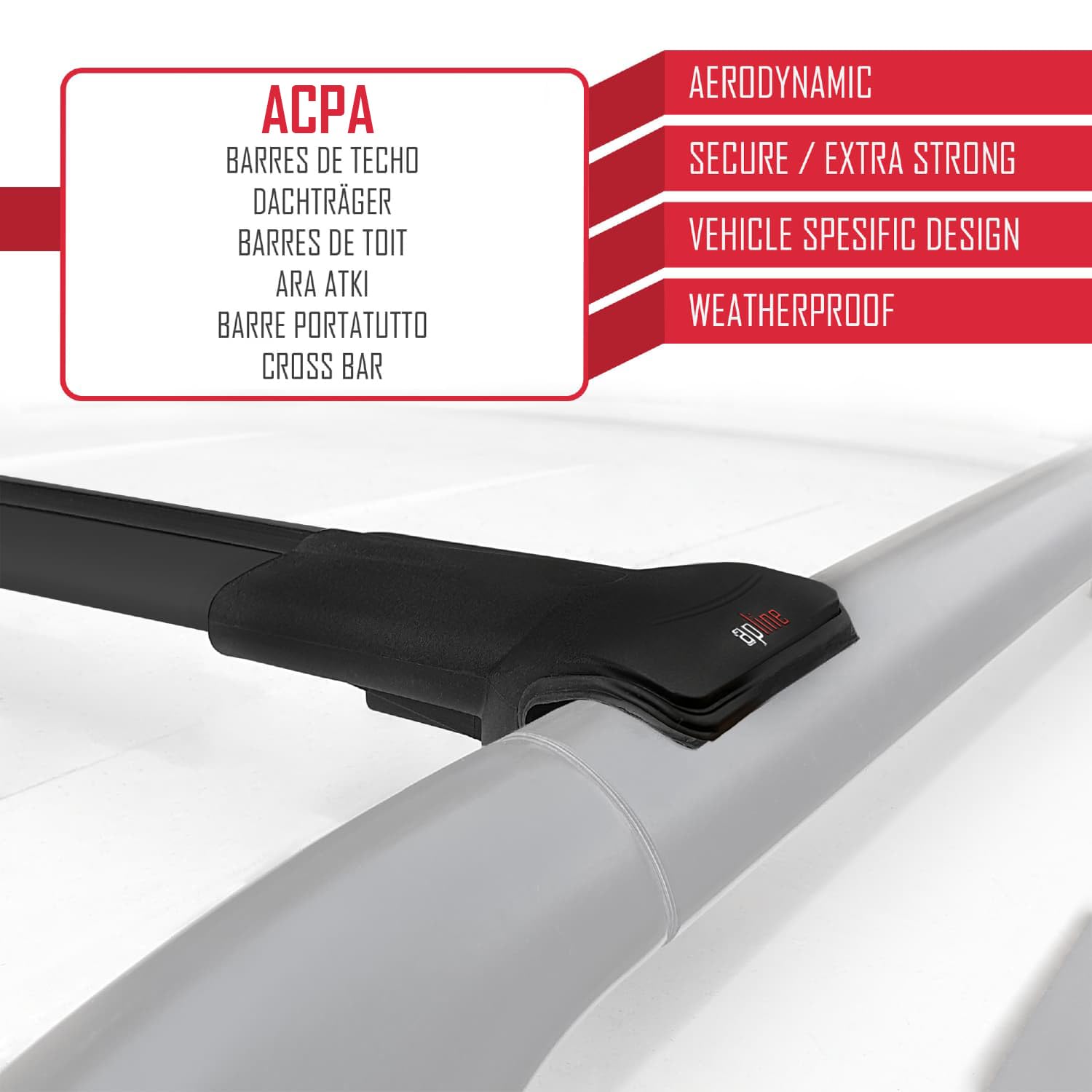 Compatible con Dacia Duster 3 (P1310) 2024-2026 Fly Model Barras de Techo Auto Portaequipajes Barras Transversales Negro Aluminio 2 Barras