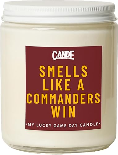 CE Craft - Vela con temática de fútbol, regalo para papá, regalo para hijo, regalo de Washington DC, vela temática de DC, regalo para él (Iced