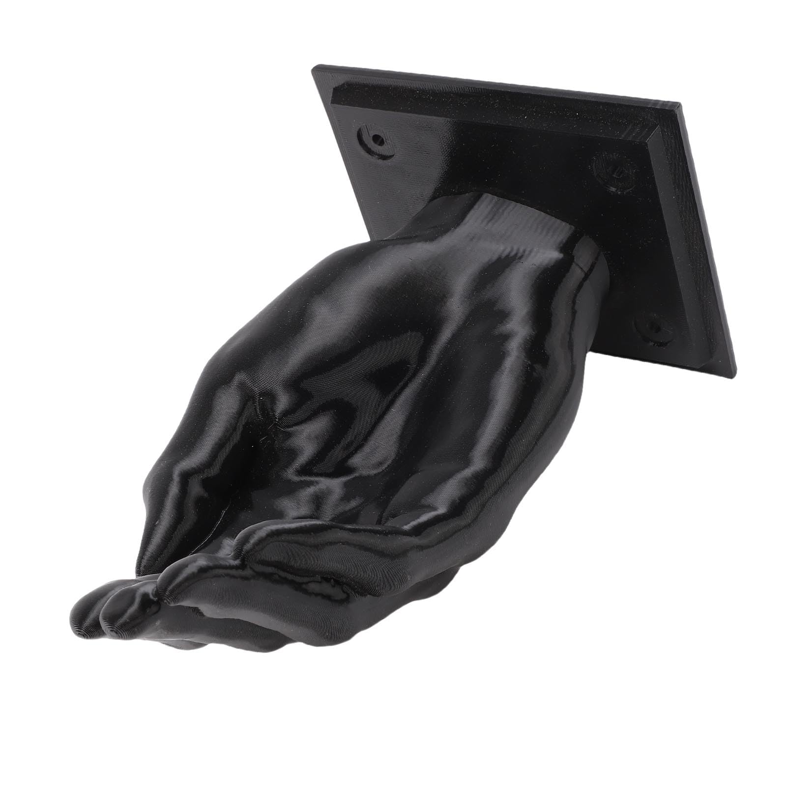 Ejoyous Appendichiavi a Forma di Mano con Materiale PLA resistente. Gancio da Parete Unico per l'ingresso e il bagno. Massimizza lo Spazio Verticale (BLACK)