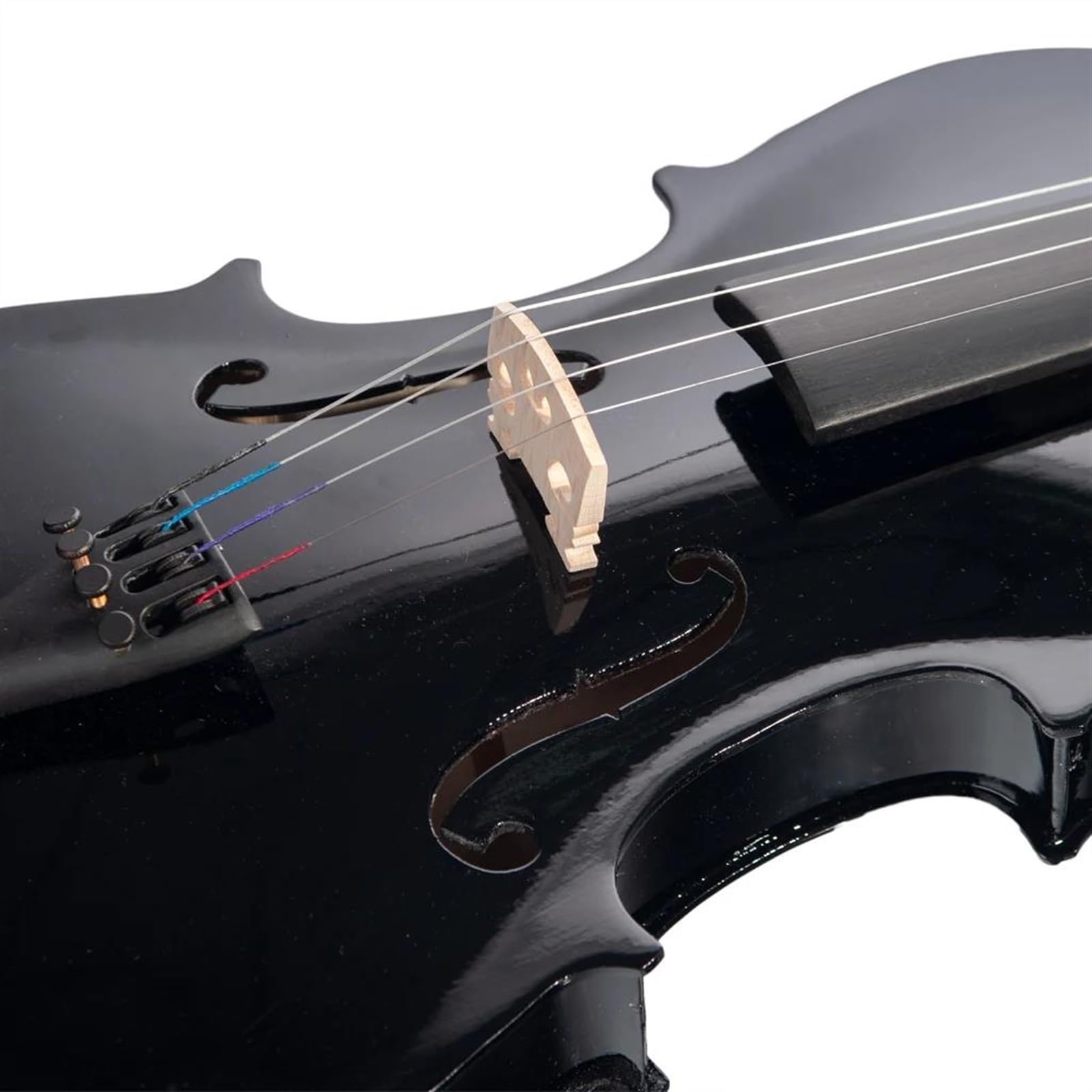Violine 1/4 Größe Schwarzer Ahorn Holz Akustische Violine Geigengurte Brasilholz Bogen Violine Set
