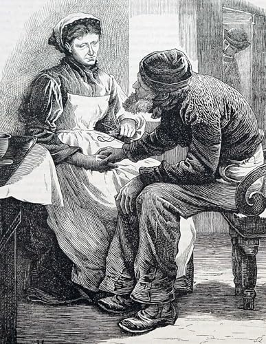 Affiche De Arts Toile Paysage William Small Tableau Décoration Murale Couple de Personnes Âgées