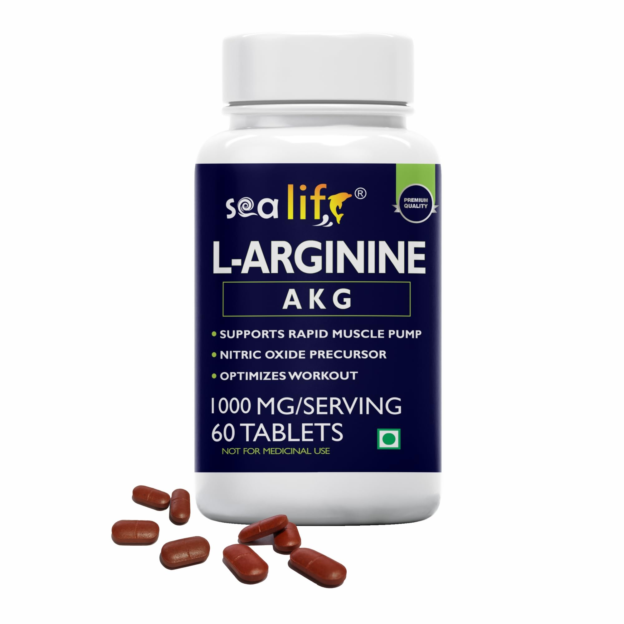 Sea Life L-Arginine AKG 1000 mg (60 Veg Tablets) | Boosts Stamina & Supports Rapid Muscle Pump | Nitric Oxide Precursor | Muscle Building Amino Acid | High Absorption L Arginine Supplement (B0B4WL8V8C) Amazon Price History, Amazon Price Tracker