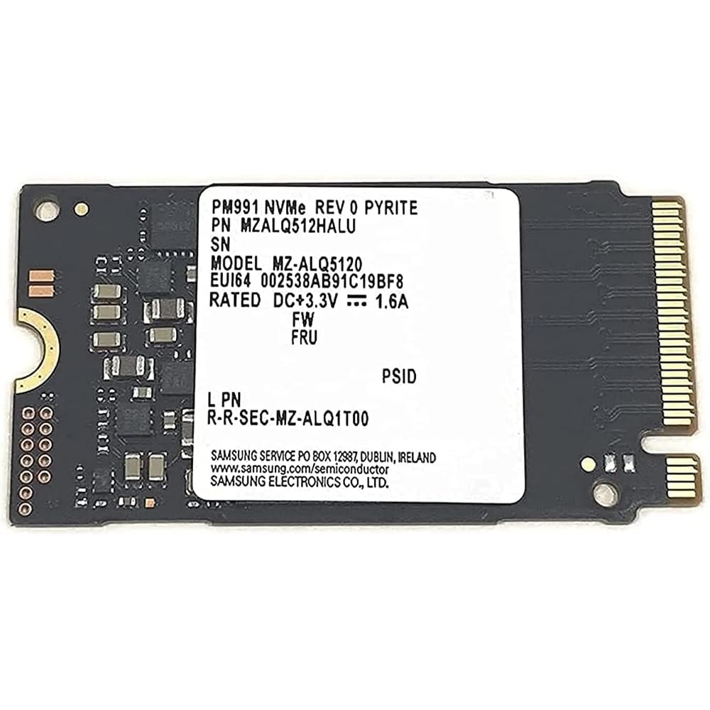 NVME SAMSUNG SSD 512GB PM9C1a M.2 2242 42mm NVMe PCIe Gen3 x4