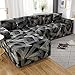 Elastischer Sofabezug, verstellbar, geometrische Sofas, Chaiselongues, Lounge-Schnittcouch, Ecksofa, Schonbezug, Sofabezug, A5, 2-Sitzer