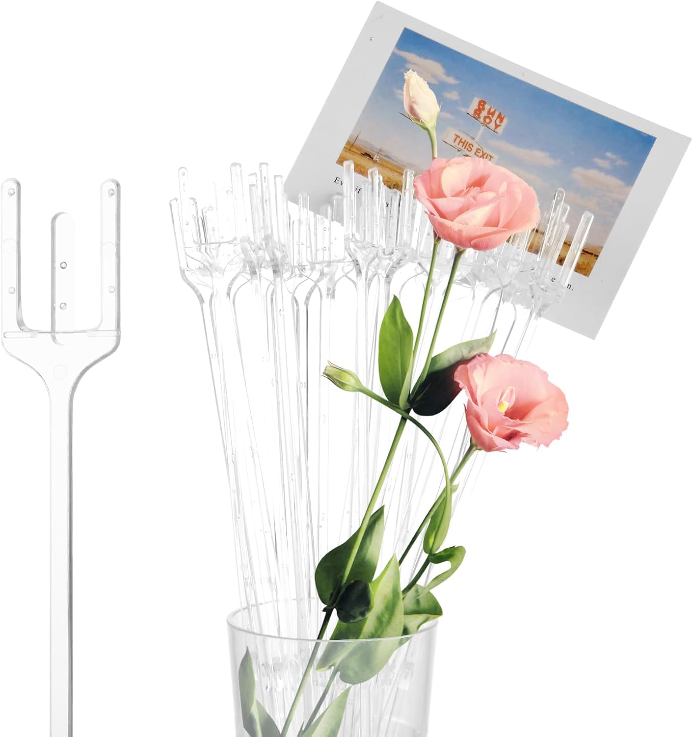 ABuff 200 PCS Floral Card Holder Picks 12 Inch Floral Picks