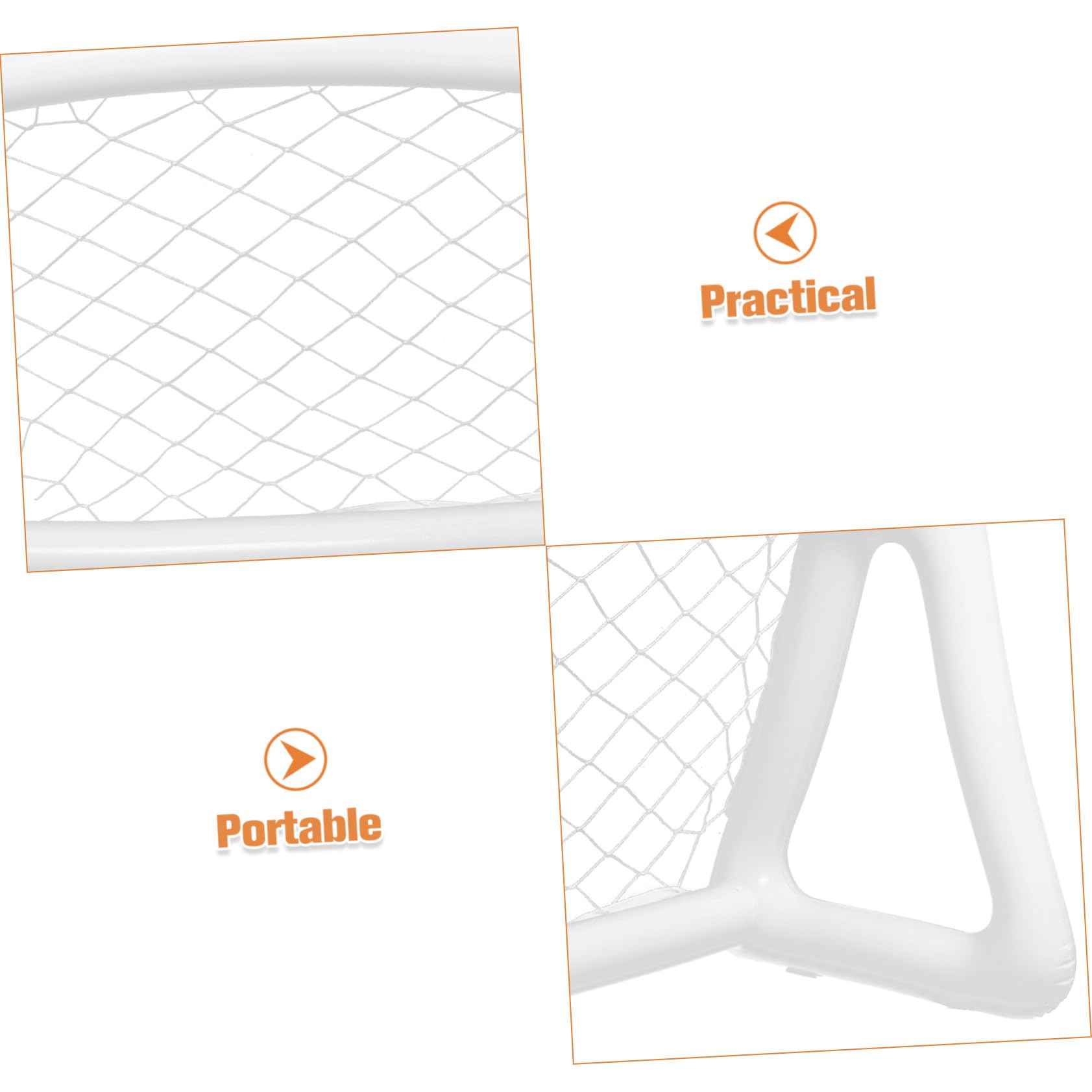 WOONEKY Portería de Fútbol Inflable Plegable para Portátil sin Herramientas para Entrenamiento Aire Jardín