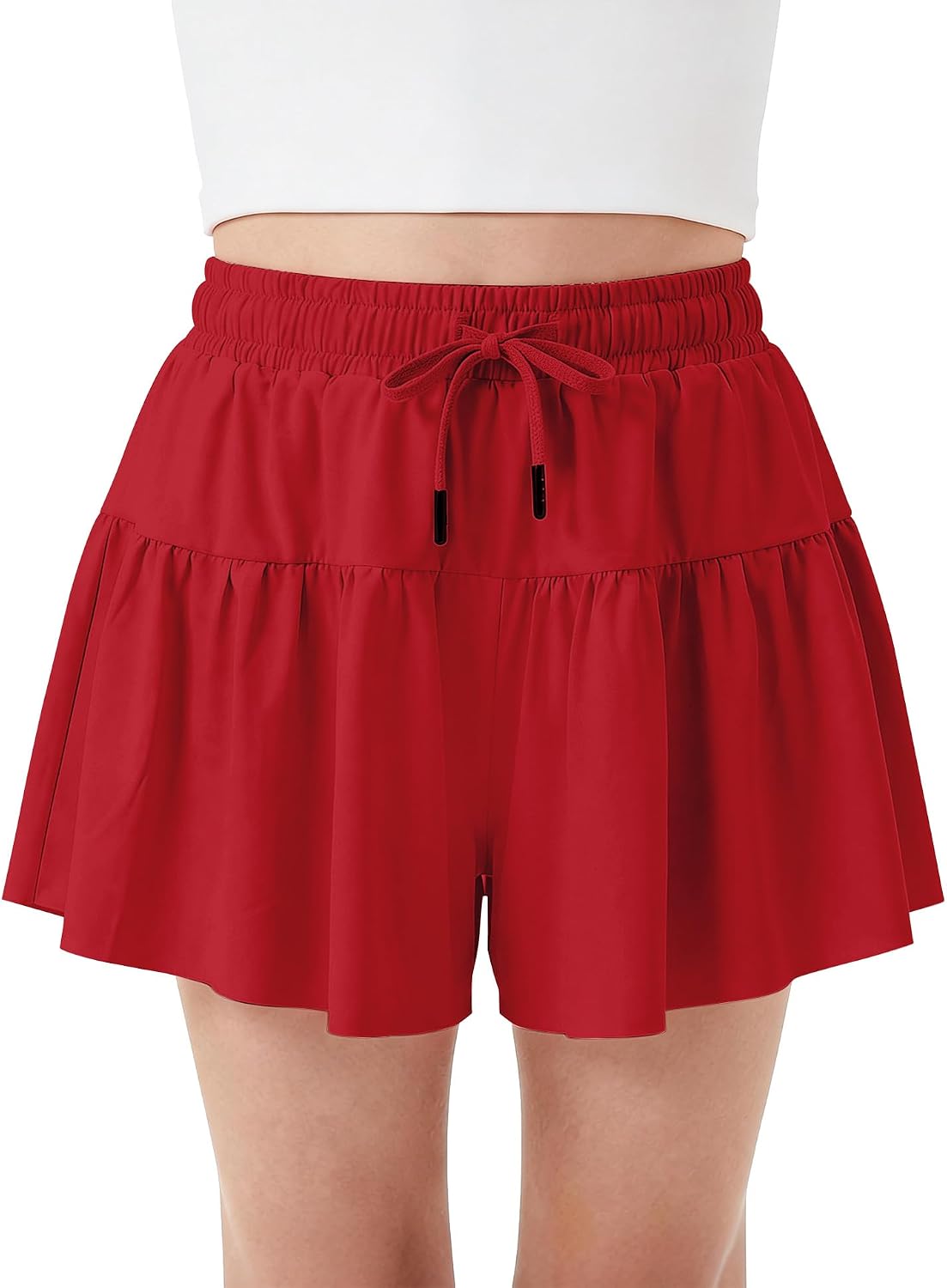 Stelle Girls 2 in 1 Butterfly Shorts Flowy Athletic Shorts with Pocket