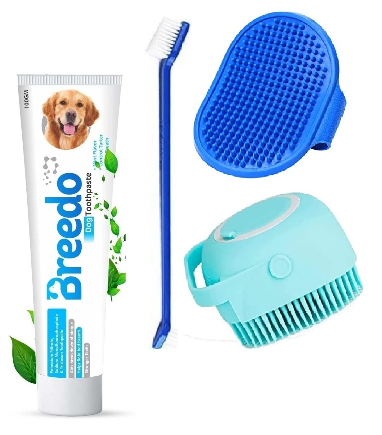Breedo (Combo of 4) Toothpaste + Scrub + Bath Gloves + Teeth Brush For All Breed Dogs Combo Kit for Dog| Cat| Monkey| Rabbit| Hamster|Dog Comb|Pet Comb| Dog Toothpaste| Dog Teethbrush (B0BYZK1TDR) Amazon Price History, Amazon Price Tracker