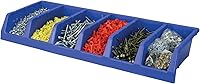 Vista 5 de Akro-Mils 30312 System Bin - Contenedor de almacenamiento con seis compartimentos, (33 x 12 x 5 pulgadas), color azul, (paquete de 5)
