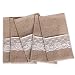 Ling's moment 100 Pack 4 x 8 Inch Natural Burlap Silverware Napkin Holders Cutlery Holders Pouch for Vintage Wedding Decorations Party Bridal Shower Table Setting Decorations