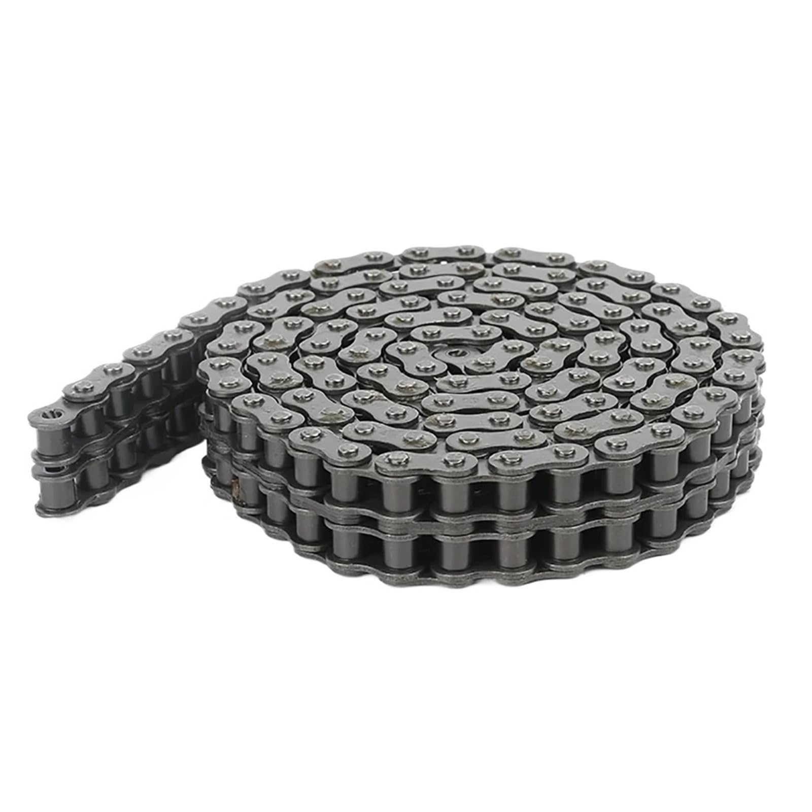 Rollenkette Aus Kohlenstoffstahl 10B-2 Kurze Teilung, zweireihig, Rollenkette, 15,875 mm, Länge 1,5 Meter, 45# Stahl-Industriegetriebe-Antriebsketten(10B-2(1.5M))