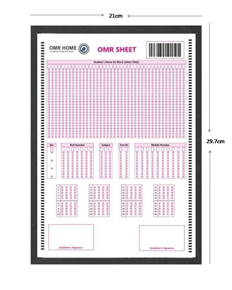 Reusable OMR Sheet for Practice and Learning Paper pad, rewritable Over
