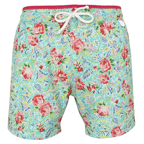 Maillot de bain homme bleu rose New Jim 759 short de bain fleuri confortable