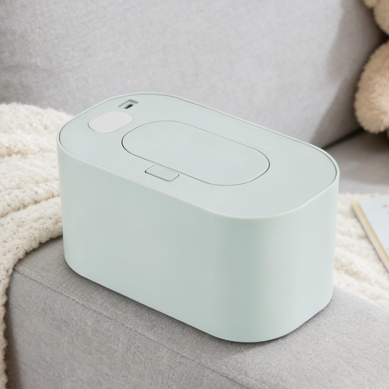 Chauffe-Lingettes Portable | Grande Capacité Fonctionnement Silencieux,Distributeur de Lingettes avec Maintien de la Température Constante | Pour Maison Voyage Voiture Soins Bébé Table à Langer Chevet