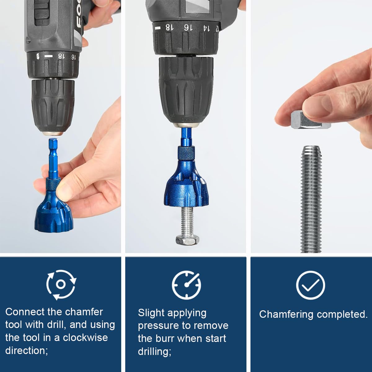 Drill Bit Deburring External Chamfer Tool Tungsten Burr Remove Steel Diy F6w9