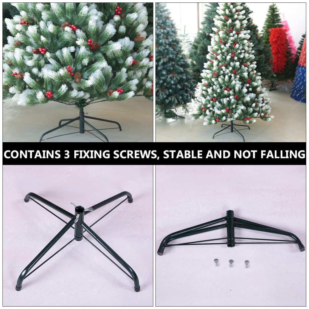 Housoutil 3 Piezas Pie De Arbol De Navidad Christmas Ornaments Santa Claus Soporte Giratorio para Árbol De Navidad Base Porta Arbol De Navidad Paraguero Ajustable Base De Soporte Metal