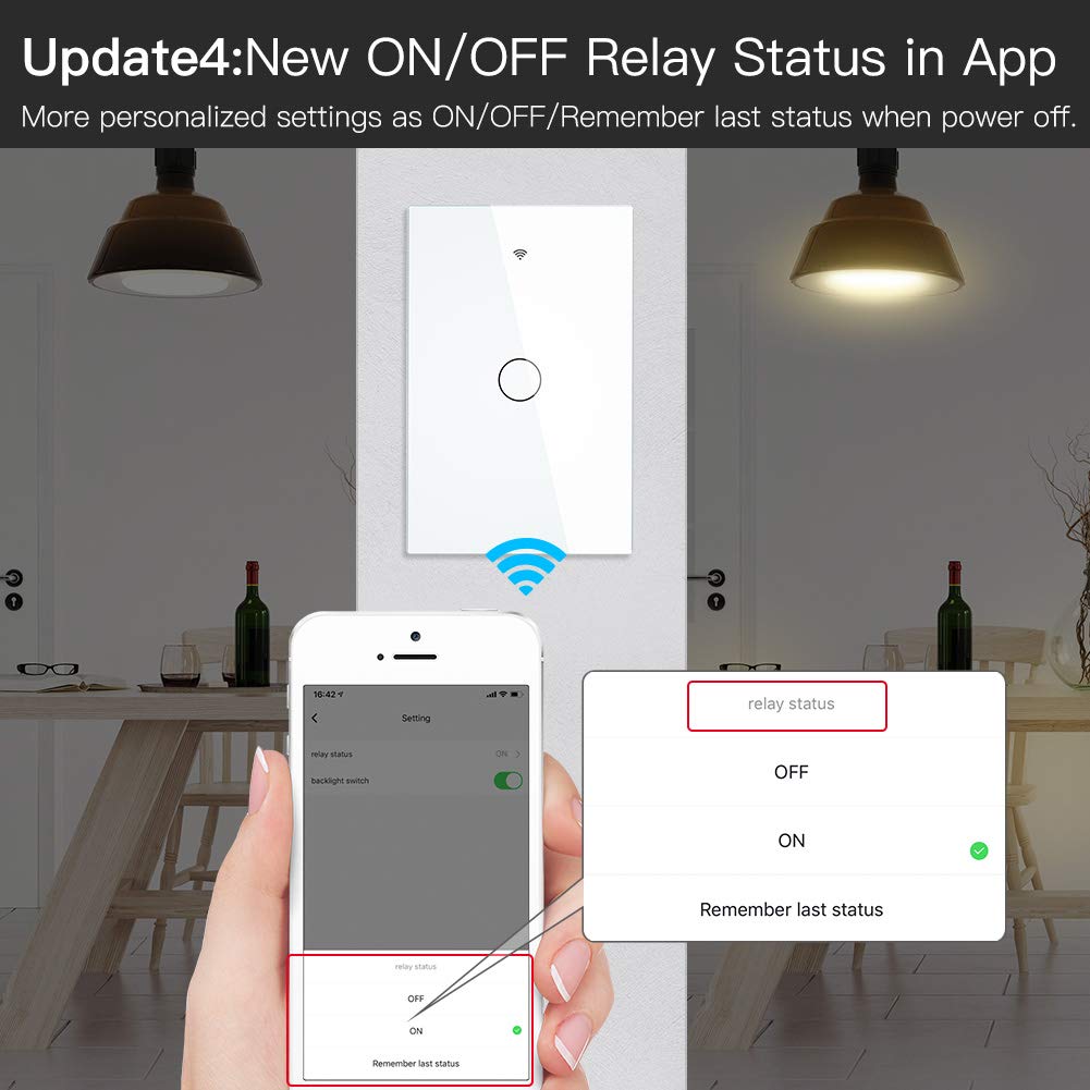 Interruttore Tapparelle WiFi,Interruttore WiFi Interruttore della luce intelligente del tattile a parete con neutro/né, nessun condensatore Smart Life 2/3 Way Control(2-Gang)