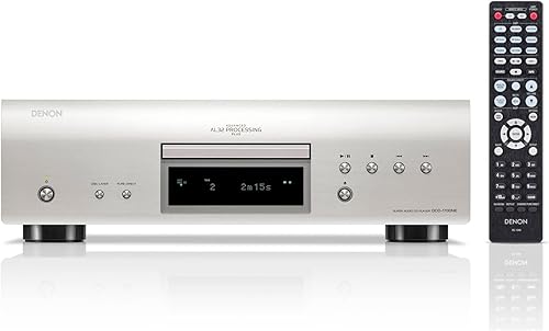 Miniatura 12 de Denon DCD-1700NE Reproductor SACD, Reproductores de CD para el hogar, convertidor D/A de 192 kHz/32 bits de ultra precisión, diseño resistente a