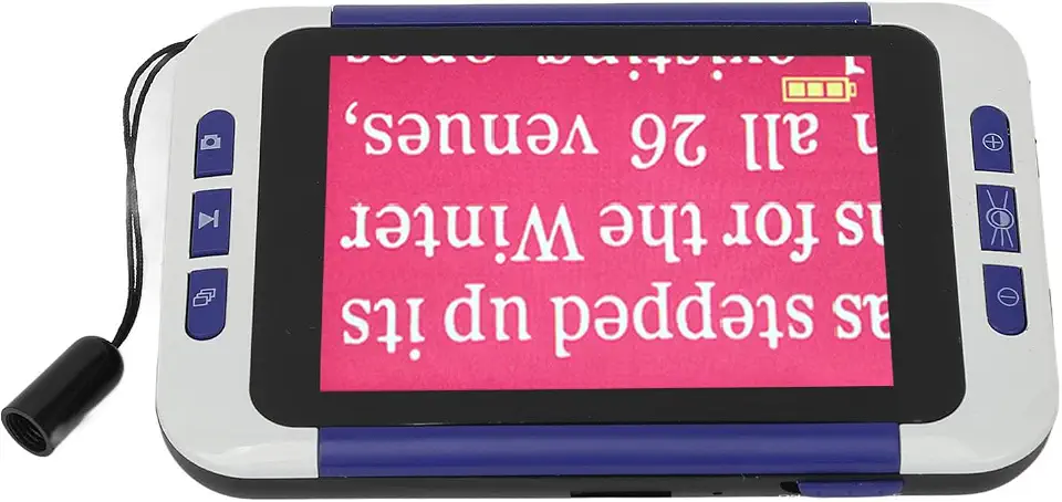 Lupa de vídeo digital, ampliação de 2 a 32 x, 26 modos de cor, portátil, portátil, digital, suporta saída HDMI Av, auxiliares de leitura eletrônica recarregáveis para baixa visão (plugue EUA)
