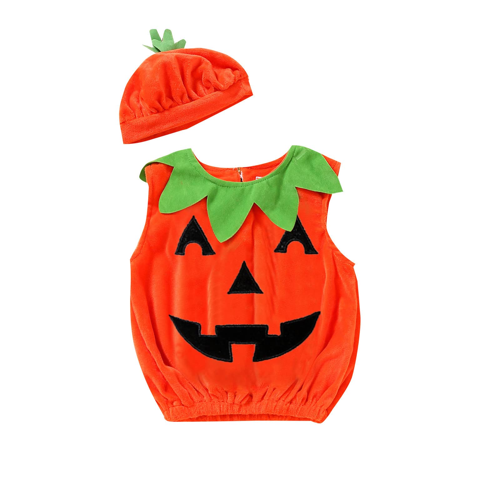 Disfraz De Calabaza Para Bebé – Conjunto Con Gorro Y Zapatitos, Ideal Para Halloween, Niños Y Niñas De 0 A 24 Meses