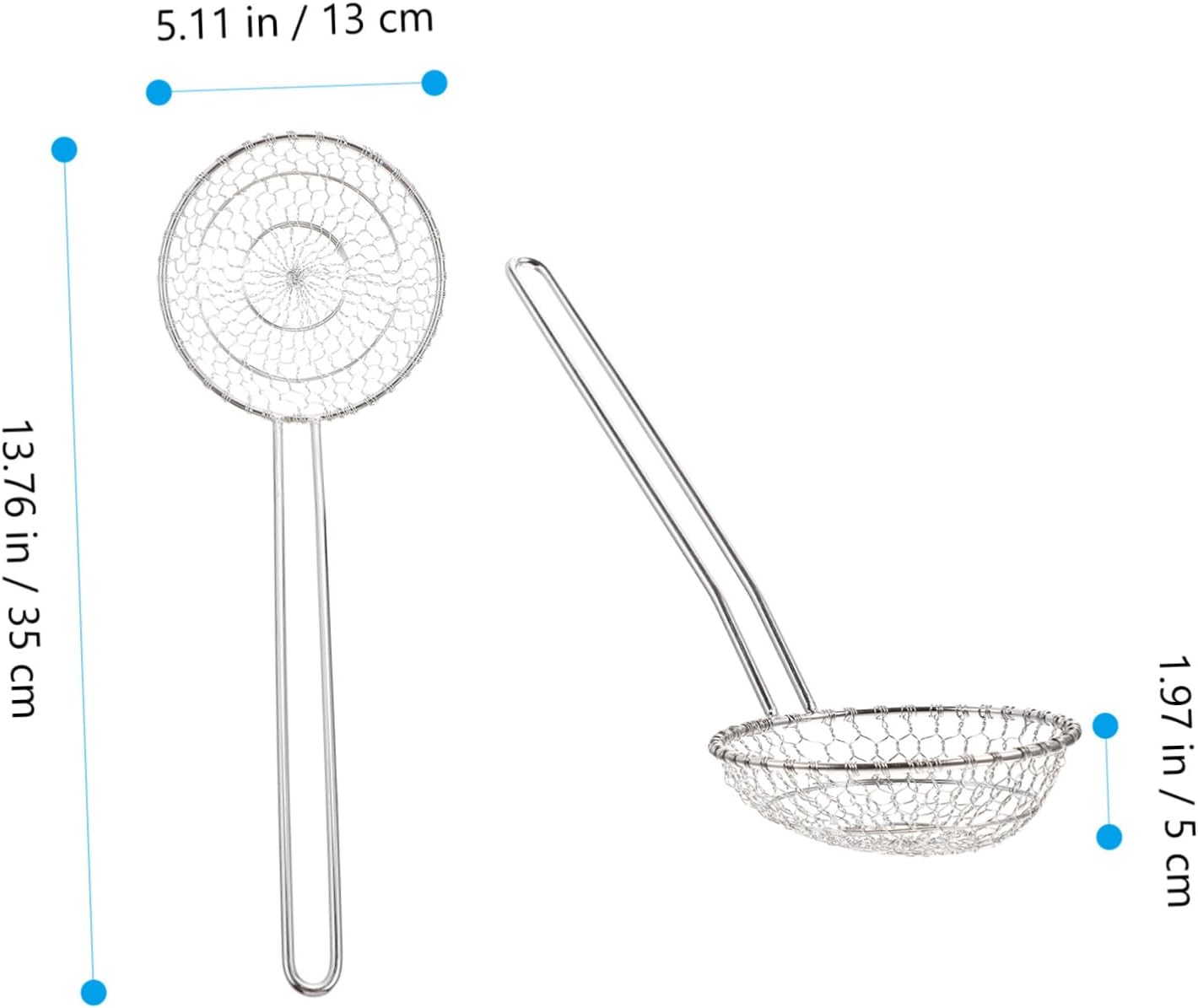 Stainless Steel Frying Skimmer with Long Handle for Cooking