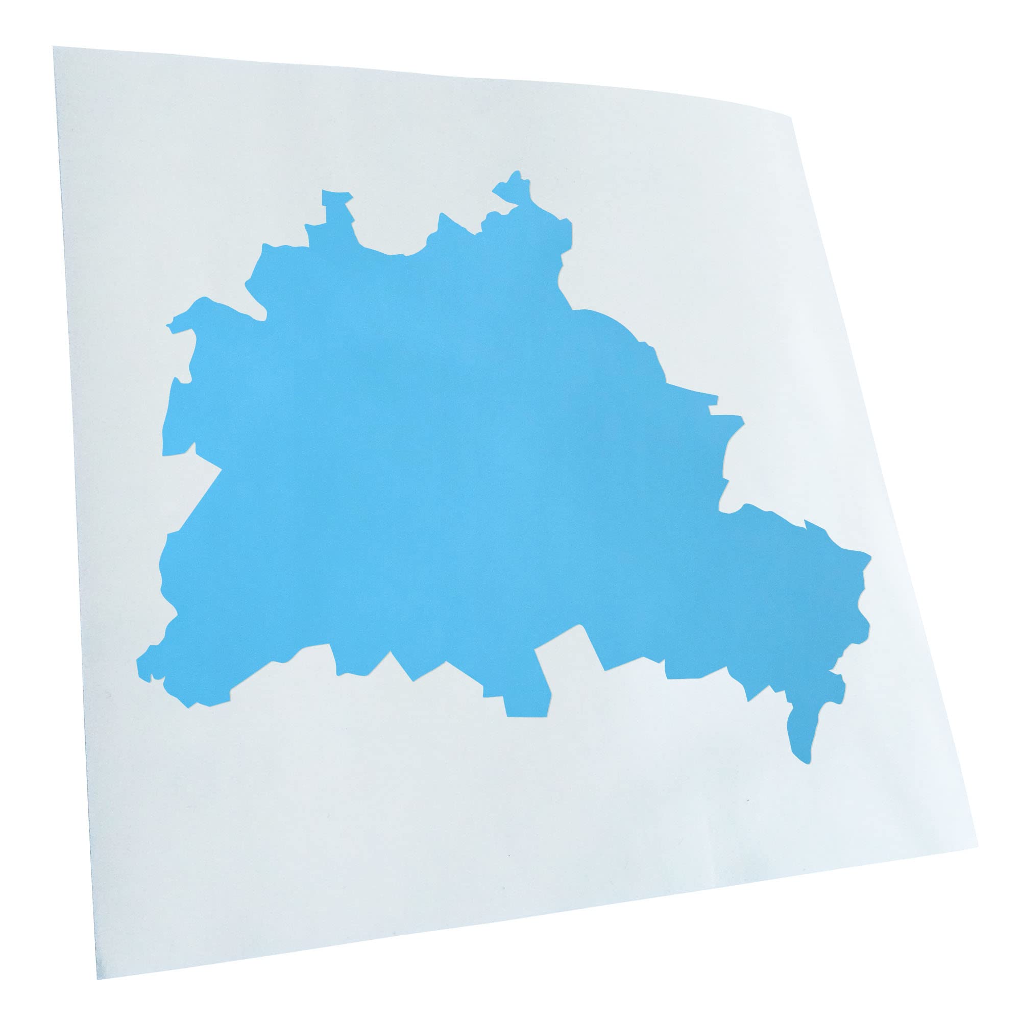 Kiwistar - Car Sticker - Light Blue - 40 x 33 cm Berlin Germany Silhouette - Rear Window Car Sticker Weatherproof for Car Truck Moped Truck - Sticker Exterior Self-Adhesive Tuning Accessories for