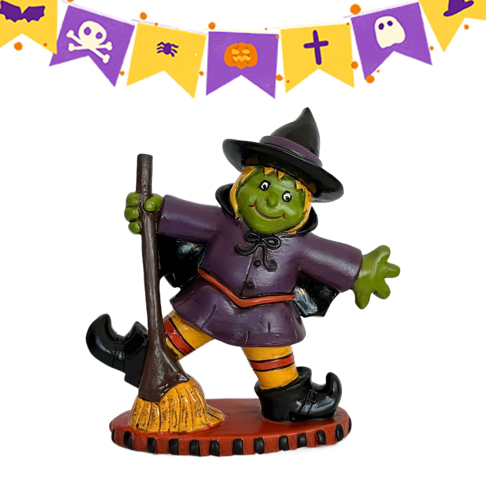 Figurine de sorçière d'Halloween idée cadeau pour vitrine de collectionneur