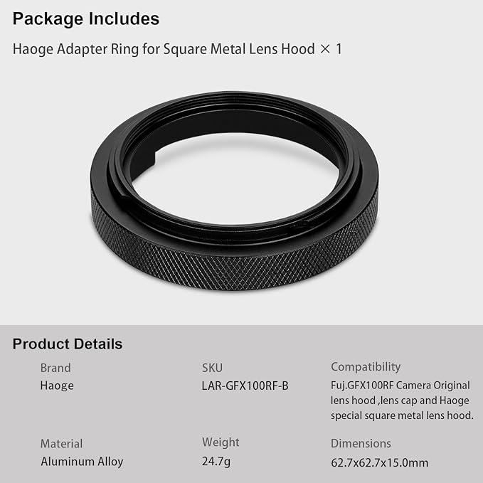 Anillo Adaptador Haoge para GFX100RF Cámara miniatura 5