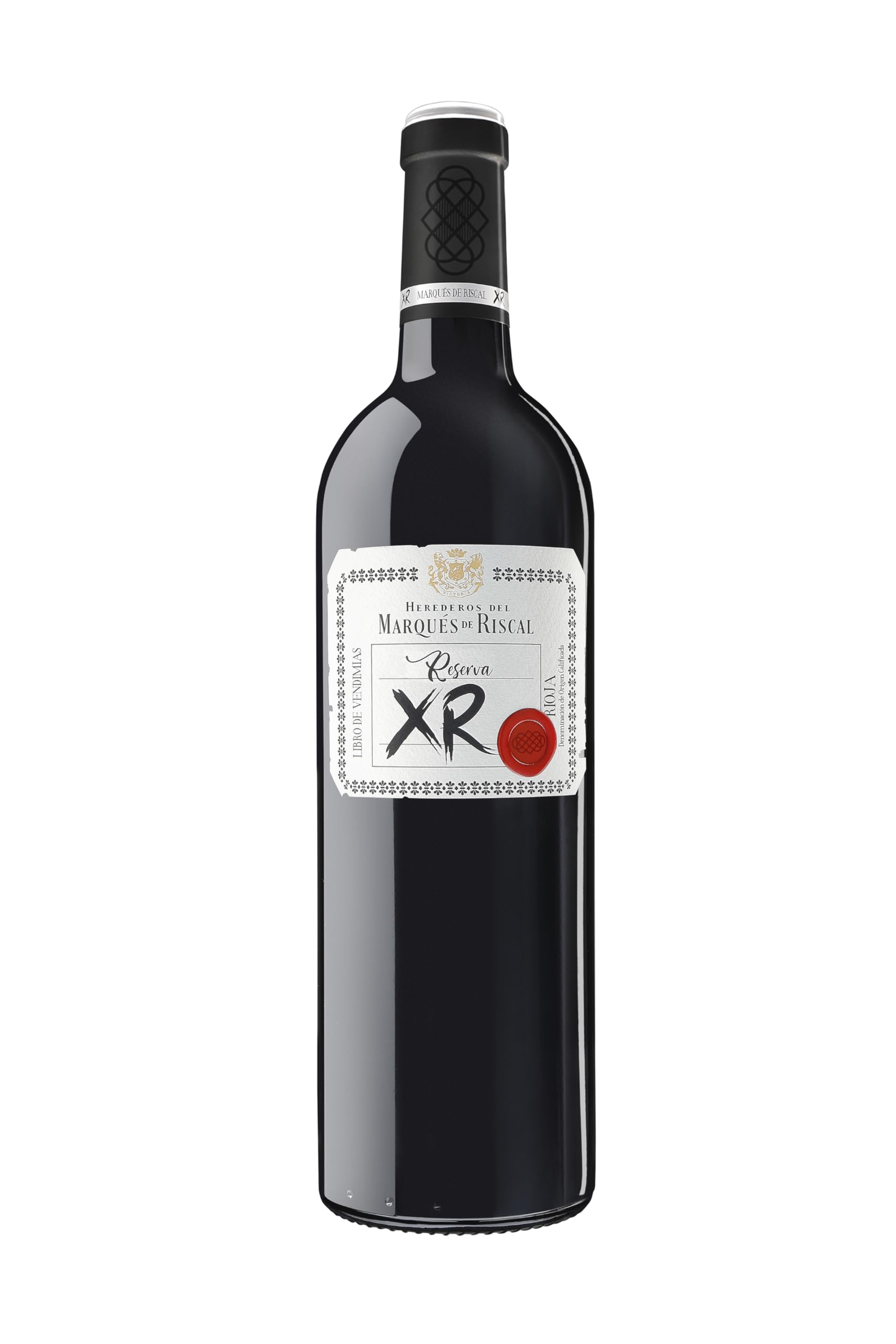 XR de Marqués de Riscal - Vino tinto Reserva Denominación de Origen Calificada Rioja, Variedad Tempranillo, 24 meses en barrica, Estuche de 2 botellas de 750 ml