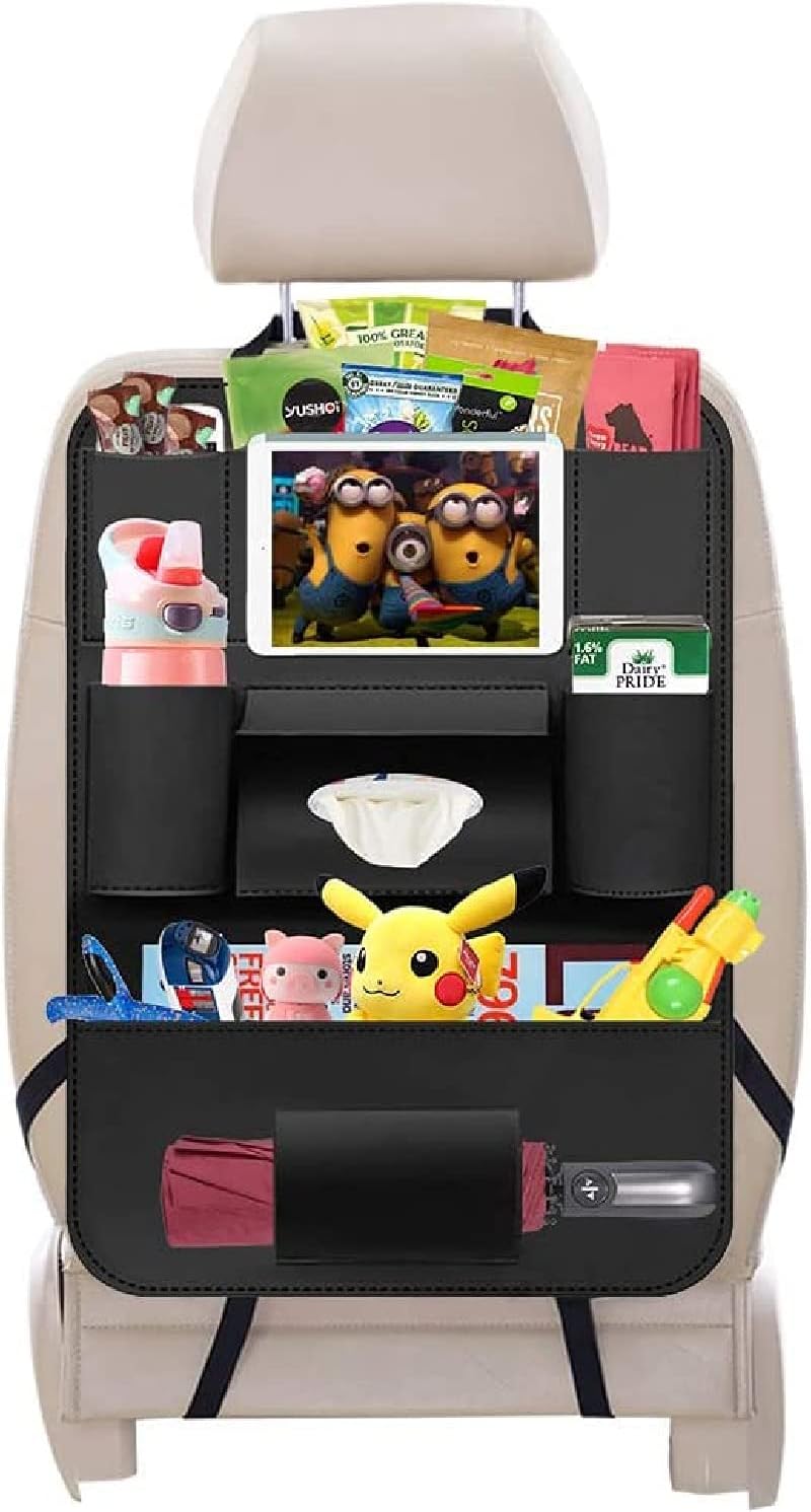Fifth Gear® PU Leather Car Back Seat Organiser and Mini iPad Holder