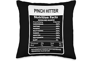 Pinch Hitter Nutrition Facts: A Sarcastic Throw Pillow for the Baseball Lover