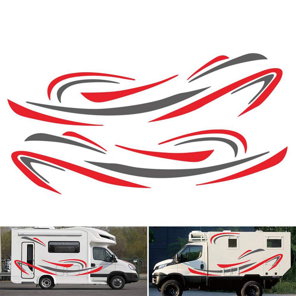 RV Camper Autoadesivo Universale del Corpo FAI DA TE Strisce Immagine Adesivo Decorazione per Rimorchio Caravan