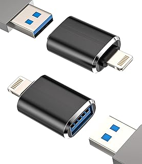 iPhone OTG Adapter(2Pack)USB Female to Lightning Male Dongle for Camera Card Reader USB Flash Drive Mouse Keyboard Hub MIDI Piano U Disk Converter Apple 14 13 11 12 Pro Max Xr X Xs Se 8 7 Plus iPadAir