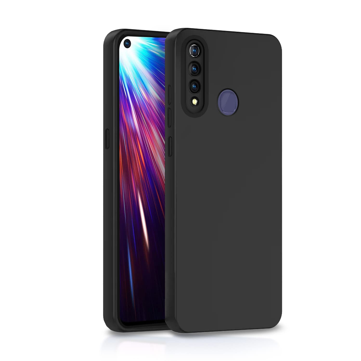 Pikkme Vivo Z1 Pro Back Cover Soft Matte Liquid Silicone TPU Camera