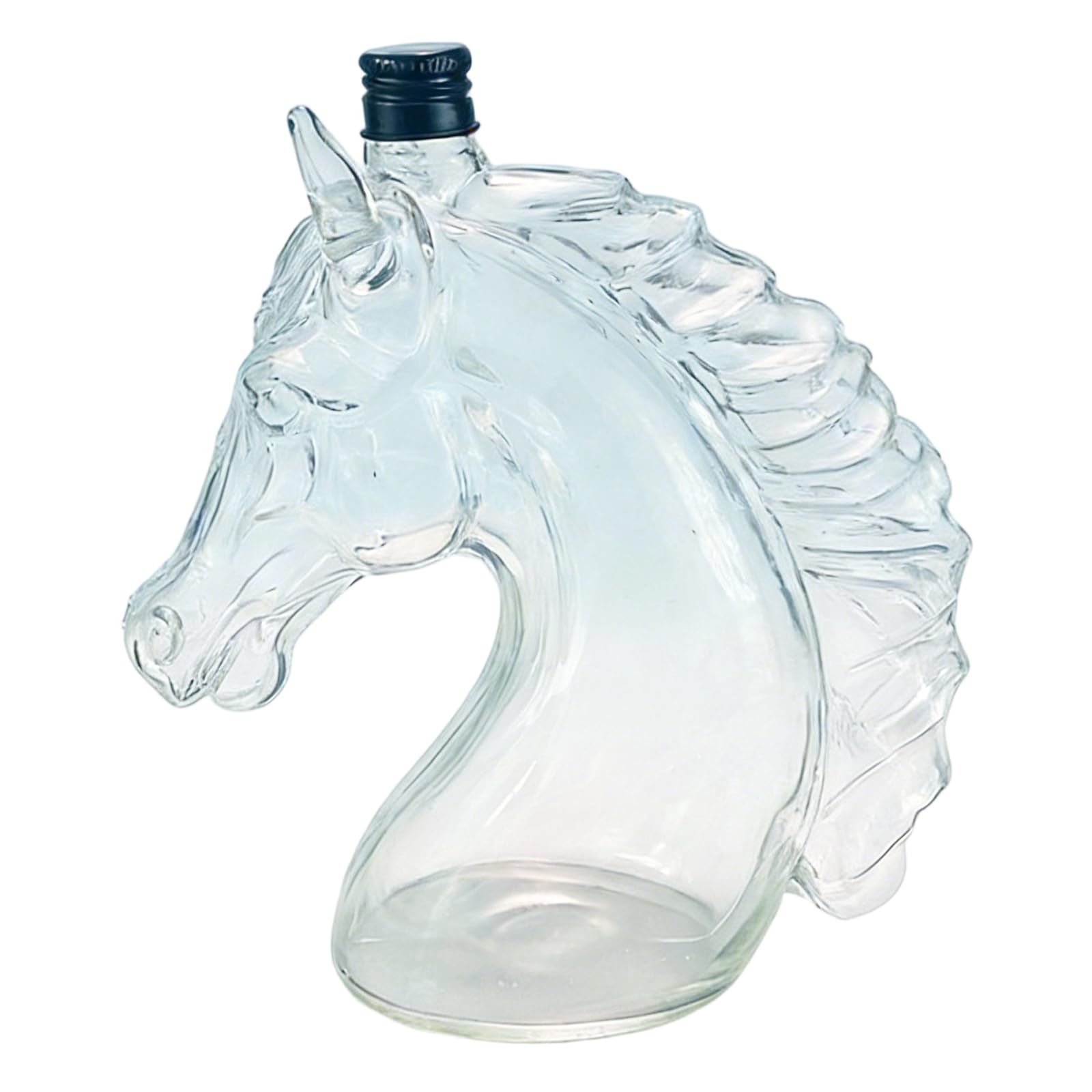 CAZSTYK Present Horse Head Shape Wine Bottle for Whisky Borosilicate Glass Texture Suitable for Home Decorating Borosilicate Glass Decanter