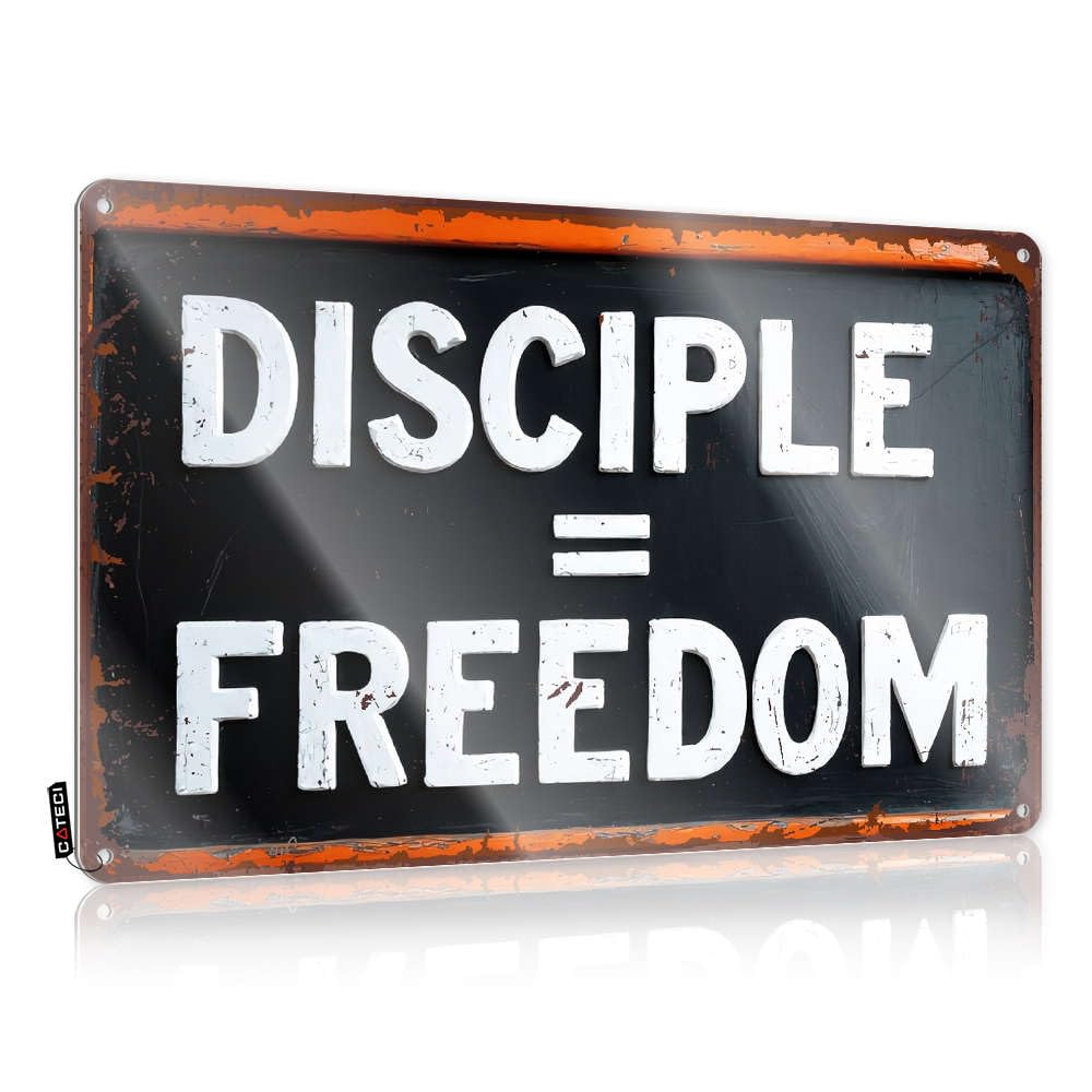 Prints Items Farmhouse Signs | Disciple = Freedom Quality Decorative Wall Art Ready To Hang For Bedroom(30X40CM)
