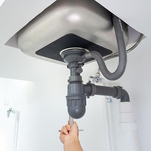 Miniatura 5 de Llave telescópica para lavabo, ajustable de 38 pulgadas a 1-14 pulgadas, llave de grifo de fregadero con mango extensible de 10 a 17 pulgadas,