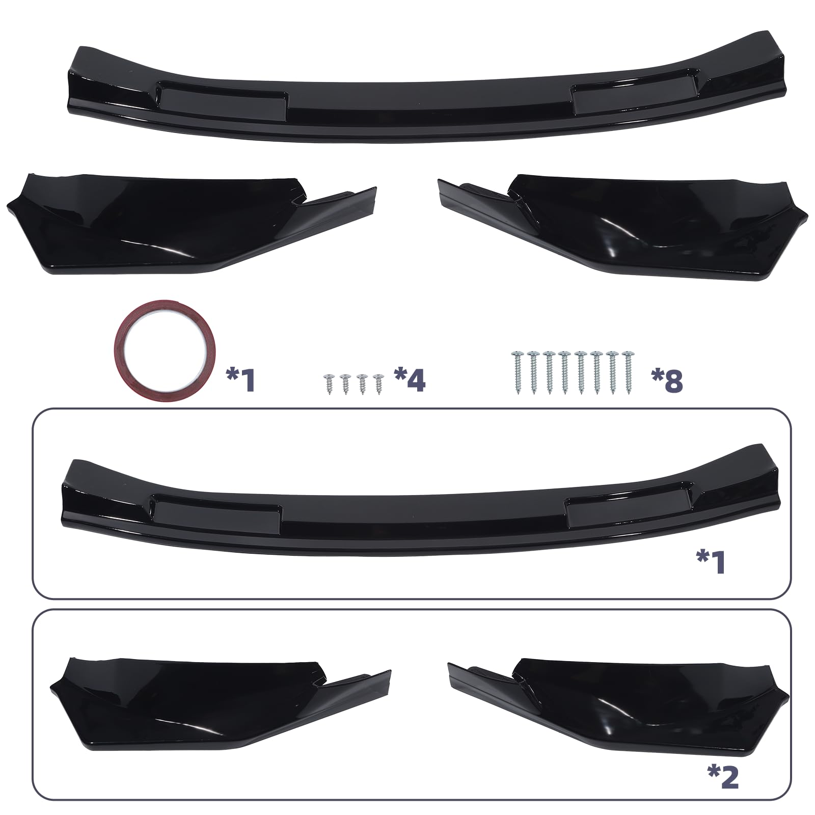 ZXMOTO Front Bumper Lip Spoiler Splitter Body Kit ABS Fit for BMW G80 M3 G82 G83 M4 2021 — view 2